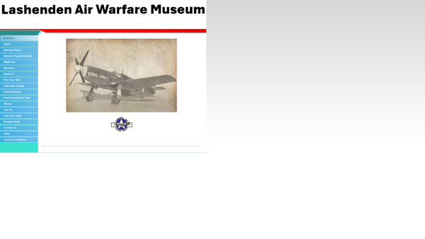Screenshot of the Lashenden Air Warfare Museum website