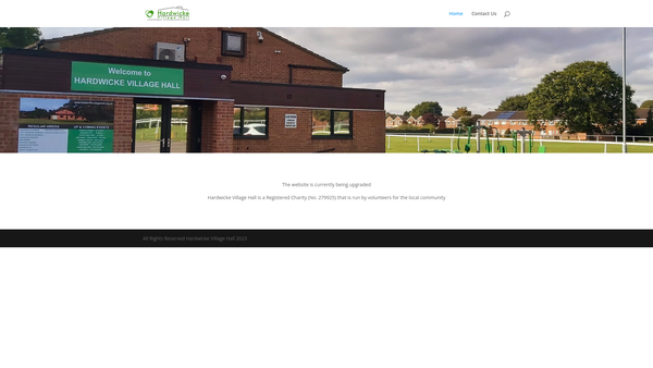 Screenshot of the Hardwicke Village Hall website