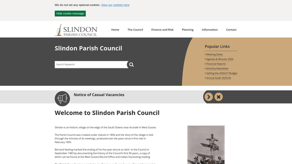 Screenshot of the Recreation Ground website