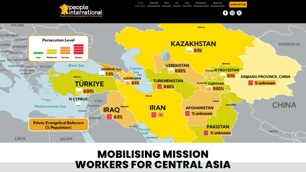 Screenshot of the People International Limited website