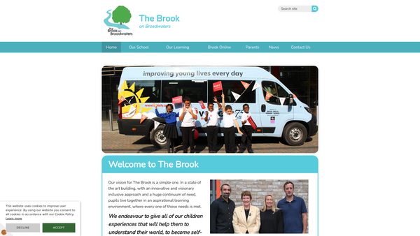 Screenshot of the The Brook Special Children’s Fund- Help Us Build Brighter Futures website