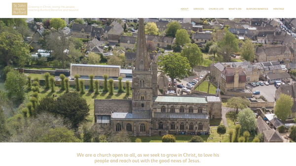 Screenshot of the Friends Of Burford Church Of St John The Baptist website