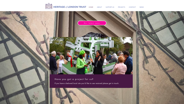 Screenshot of the The Heritage Of London Trust Limited website