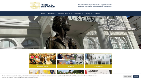 Screenshot of the Friends Of The Willis Museum website
