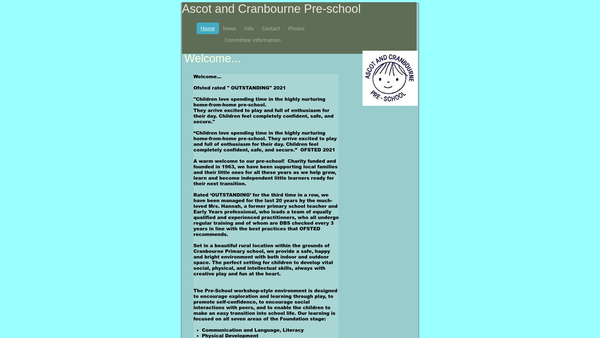 Screenshot of the Ascot And Cranbourne Pre-School Playgroup website