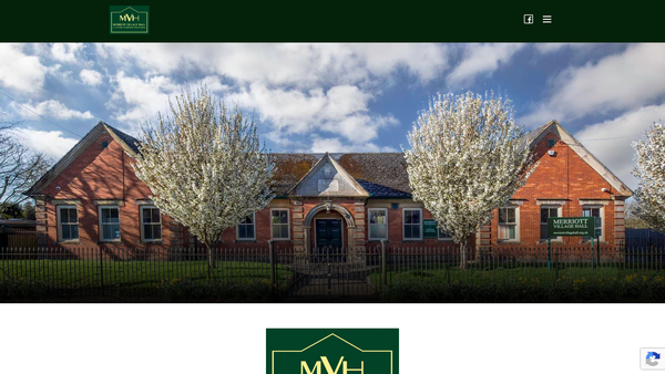 Screenshot of the Merriott Village Hall website
