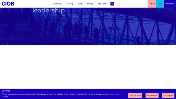 Screenshot of the The Chartered Institute Of Building website
