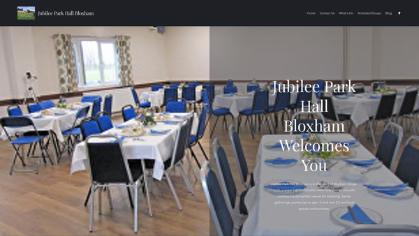 Screenshot of the Jubilee Park, Bloxham website