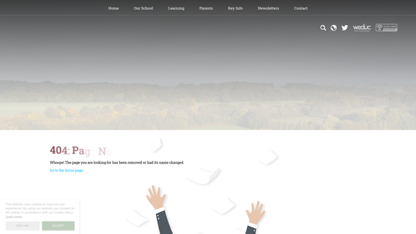 Screenshot of the Lovelace Primary School Parents' And Friends' Association website
