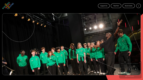 Screenshot of the National Youth Music Theatre Ltd website