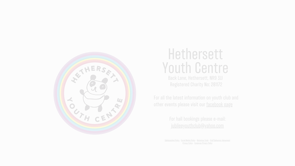 Screenshot of the Hethersett Jubilee Youth Centre website