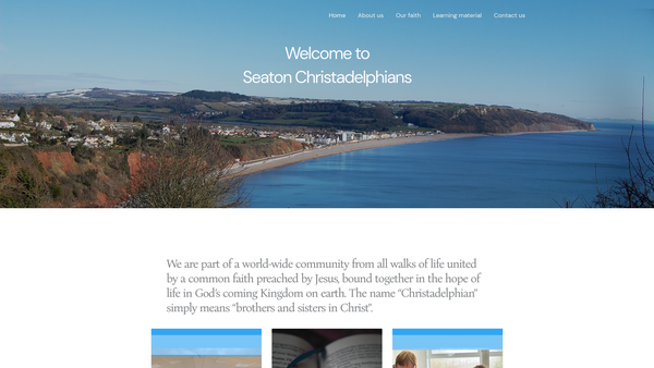 Screenshot of the Seaton Christadelphian Ecclesia website
