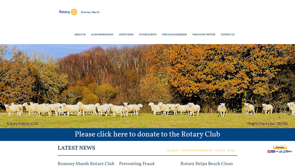 Screenshot of the The Rotary Club Of Romney Marsh website