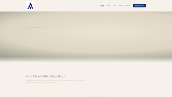 Screenshot of the The Avenue Trust website