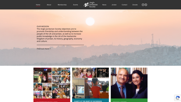 Screenshot of the Anglo-Jordanian Society website