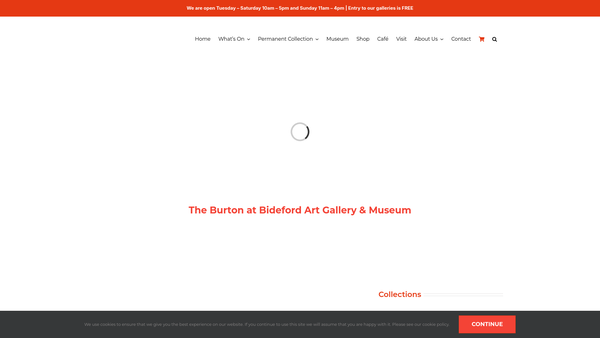 Screenshot of the Association Of The Friends Of The Burton Art Gallery website