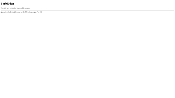 Screenshot of the Hertfordshire Chorus website