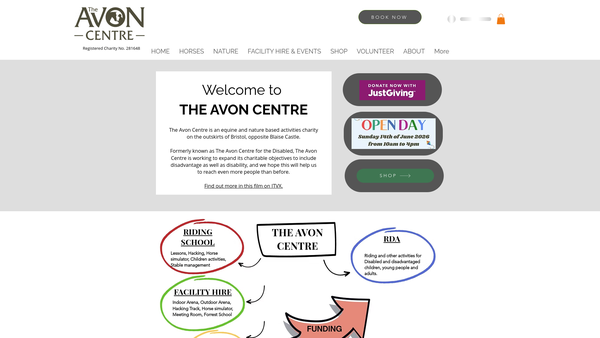 Screenshot of the The Avon Centre Limited website