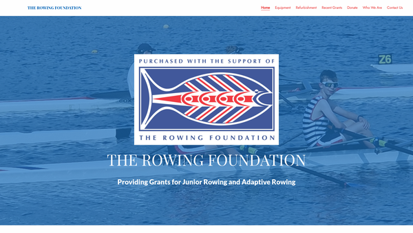 Screenshot of the The Rowing Foundation website
