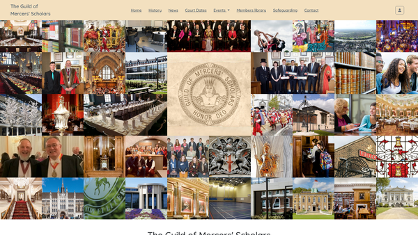 Screenshot of the Guild Of Mercers' Scholars Charitable Trust website
