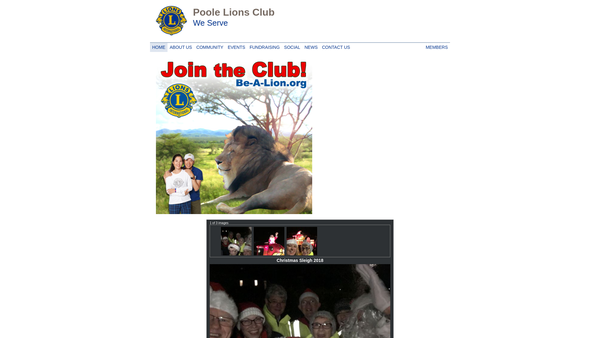 Screenshot of the Poole Lions Club Charity Trust Fund website