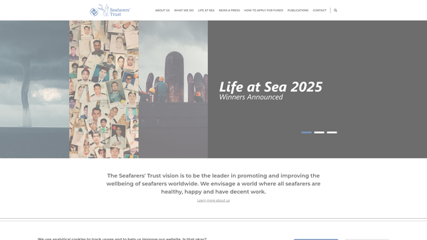 Screenshot of the The I T F Seafarers Trust website