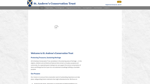Screenshot of the St Andrew's Conservation Trust website