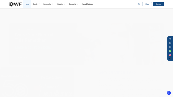 Screenshot of the The World Federation Of Khoja Shia Ithna-Asheri Muslim Communities website