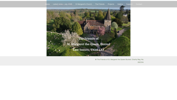 Screenshot of the The Friends Of St Margaret The Queen Buxted website