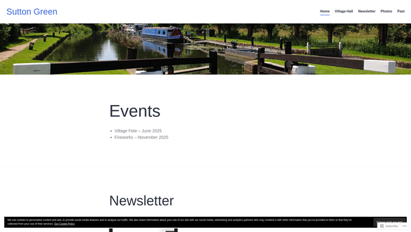 Screenshot of the Sutton Green Association website