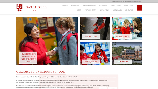 Screenshot of the Gatehouse Educational Trust Limited website