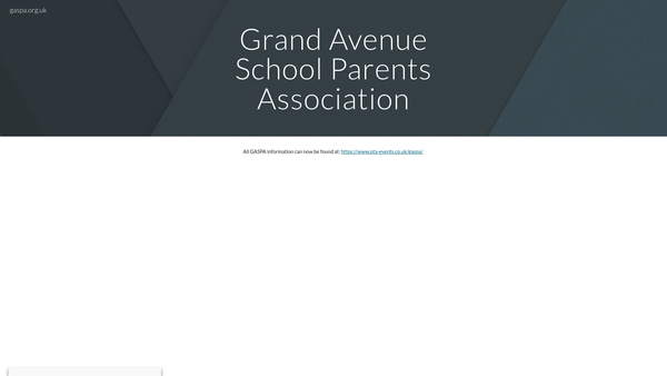 Screenshot of the Grand Avenue School Parents Association website