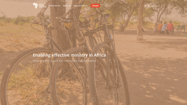 Screenshot of the African Pastors' Fellowship website