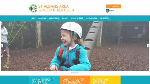 Screenshot of the St Albans Area Junior Phab Club website
