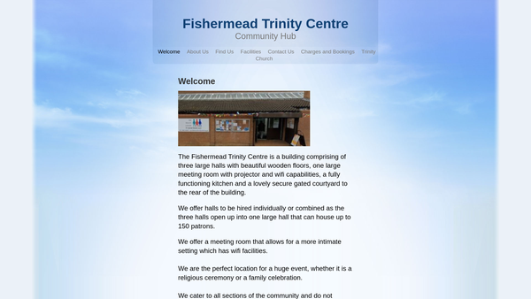 Screenshot of the Trinity Centre Trust website