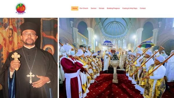 Screenshot of the The Ethiopian Orthodox Church St Mary Of Zion website