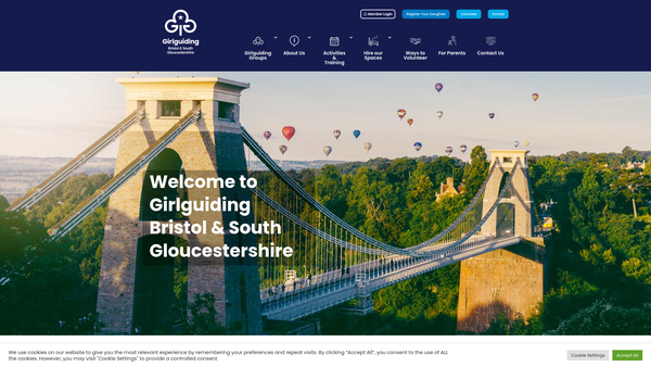 Screenshot of the The Guide Association - Bristol And South Gloucestershire website