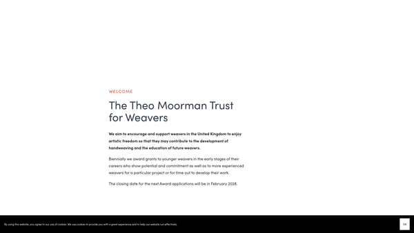Screenshot of the The Theo Moorman Charitable Trust website
