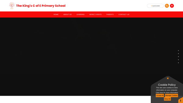 Screenshot of the The Queen's School Parents And Staff Association website