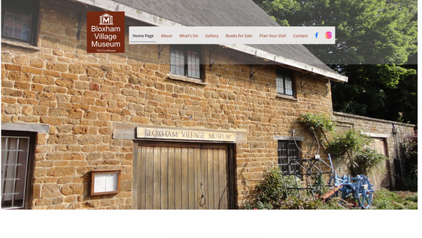 Screenshot of the The Bloxham Village Museum website