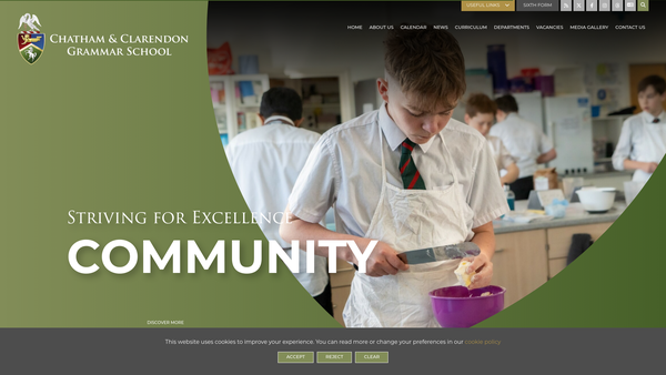 Screenshot of the Ccgs Friends website