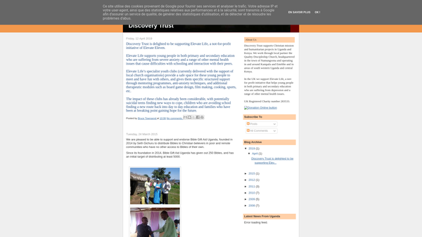 Screenshot of the Discovery Church website