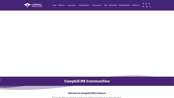 Screenshot of the Camphill Milton Keynes Communities Limited website