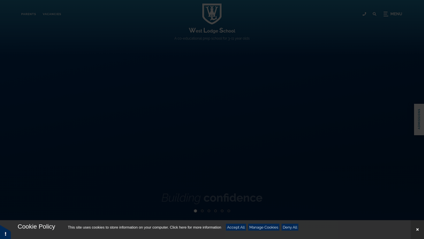 Screenshot of the West Lodge School Limited website