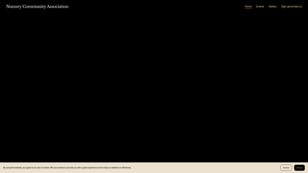 Screenshot of the Nunney Community Association website