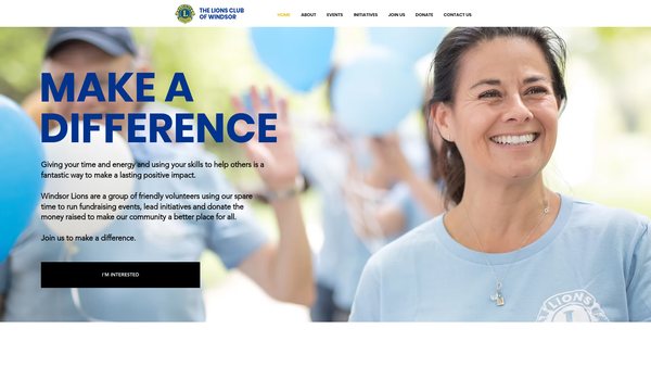 Screenshot of the Windsor Lions Club Charity Trust Fund website