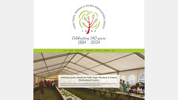 Screenshot of the Stoke Poges Wexham And Fulmer Horticultural Society website