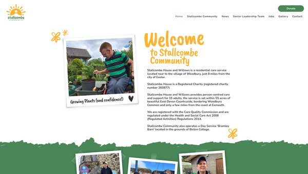 Screenshot of the Stallcombe House website