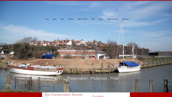 Screenshot of the Rye Conservation Society website