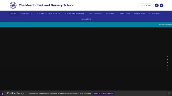 Screenshot of the Mead County Infant School Parents' Association website